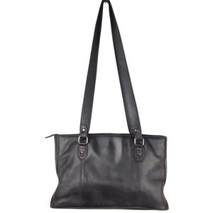 Italian Leather Black Tote Bag